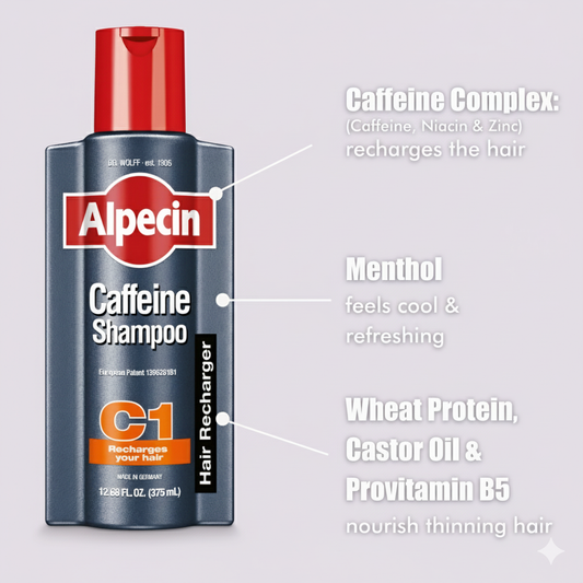Alpecin C1 Caffeine Shampoo, 8.45 Fl Oz 3 Pack